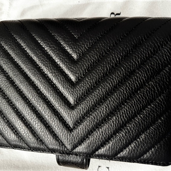 Cloth and paper Black Quilted Leather personal size planner - Picture 5 of 8